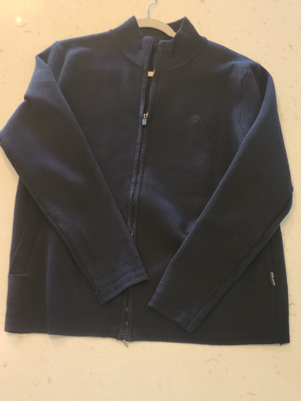 Men's Navy Full-Zip Knit Sweater Jacket - Unknown Brand